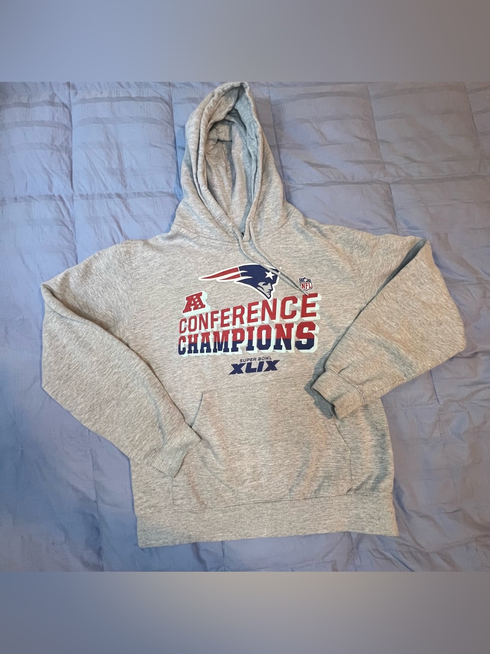 New England Patriots "Conference Champions" Gray Hoodie